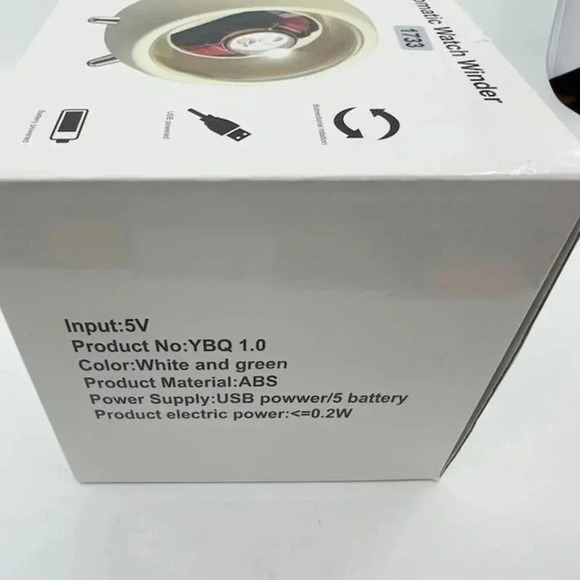 NEW XKIC Automatic Watch Winder Box Craft for Single Watch YBQ01 White - Picture 3 of 3